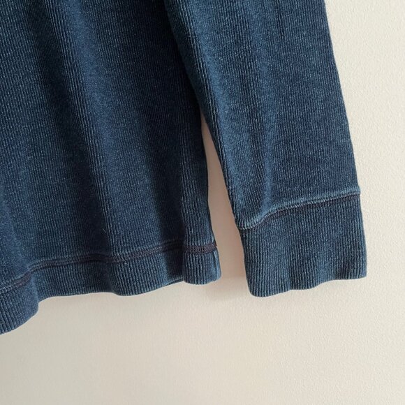 RRL Ralph Lauren Double RL Men's Ribbed Cotton Pullover with Nautical Buttons - Picture 3 of 3